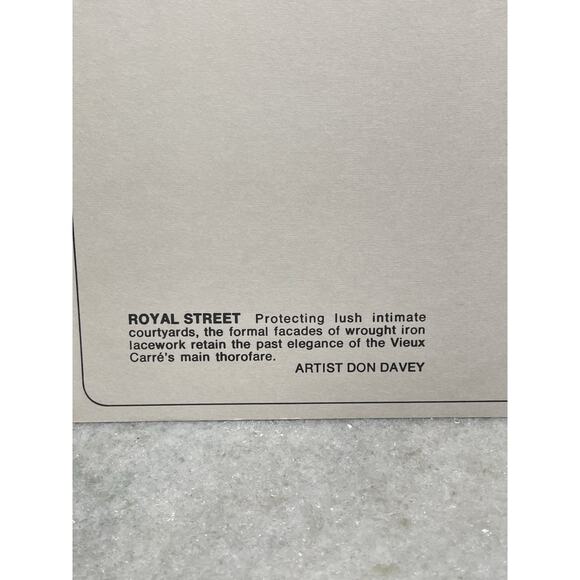 Vintage 1976 Royal Street Preservation Hall New Orleans Don Davey Postcards - Picture 8 of 10
